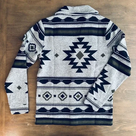 Junk Food Clothing Mens Harper Cardi Meteorite Southwestern Shawl Cardigan S NEW - Picture 8 of 9